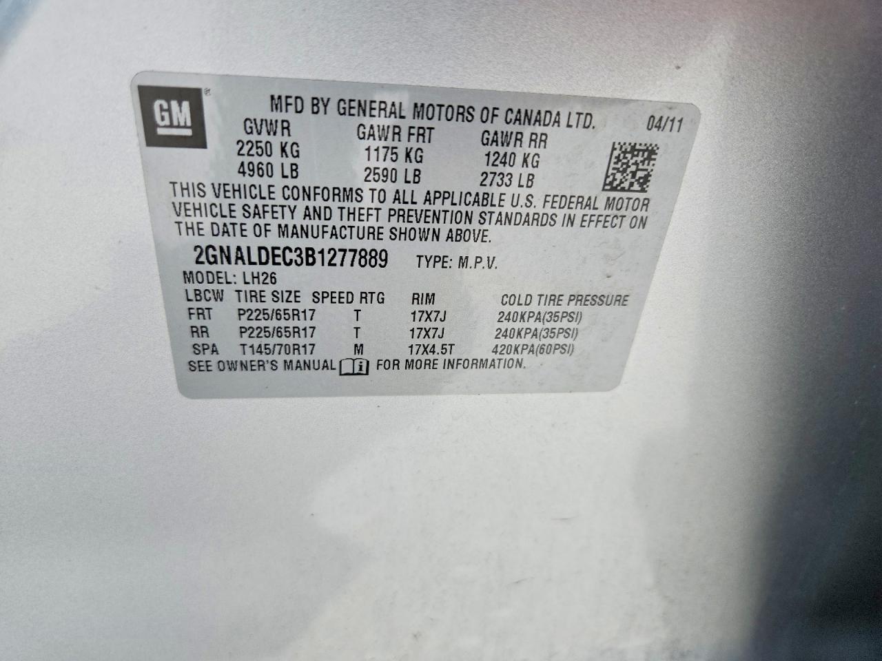 2011 CHEVROLET EQUINOX