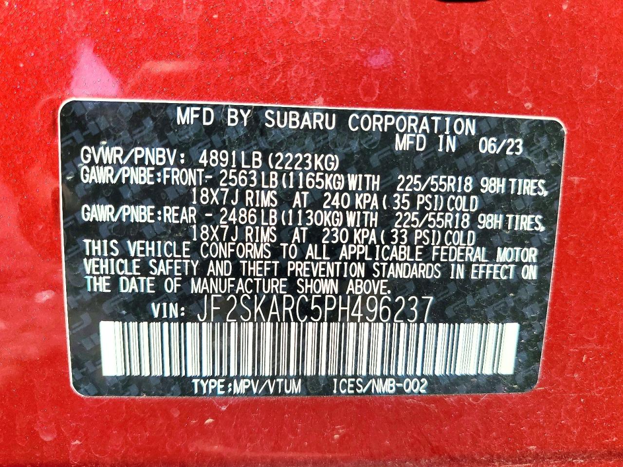 2023 SUBARU FORESTER