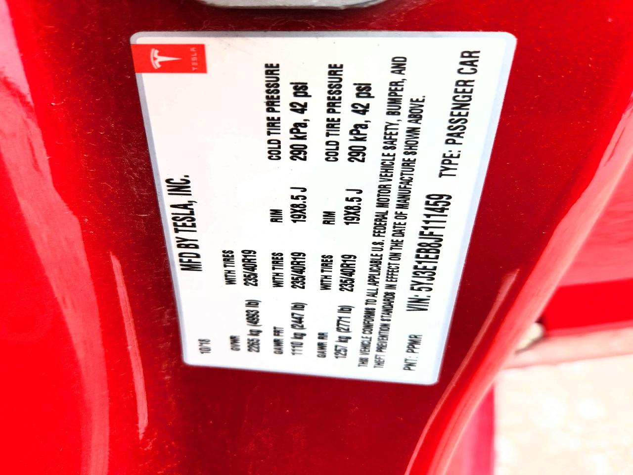 2018 TESLA MODEL 3