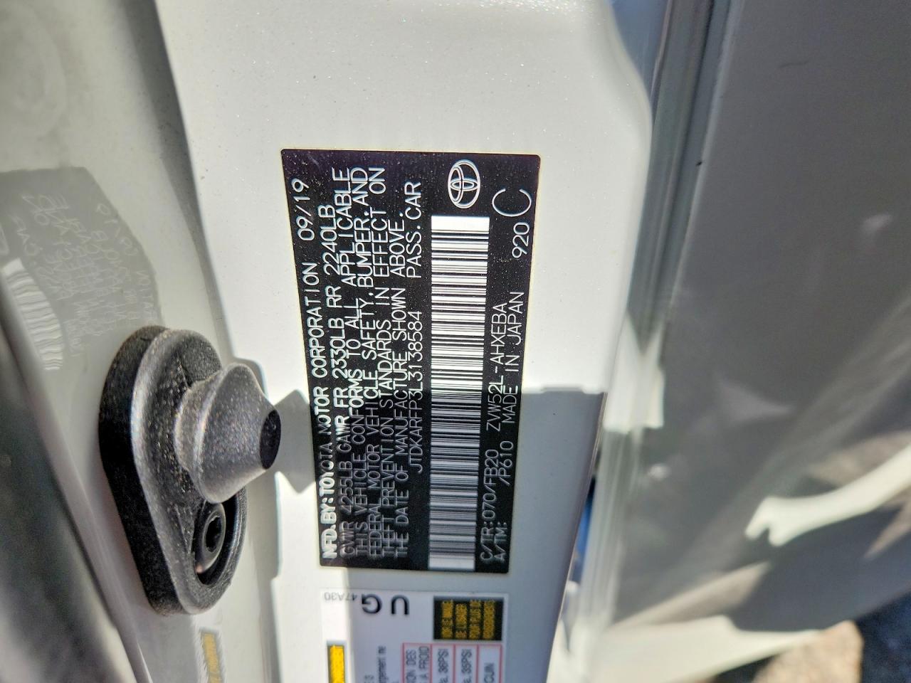 2020 TOYOTA PRIUS