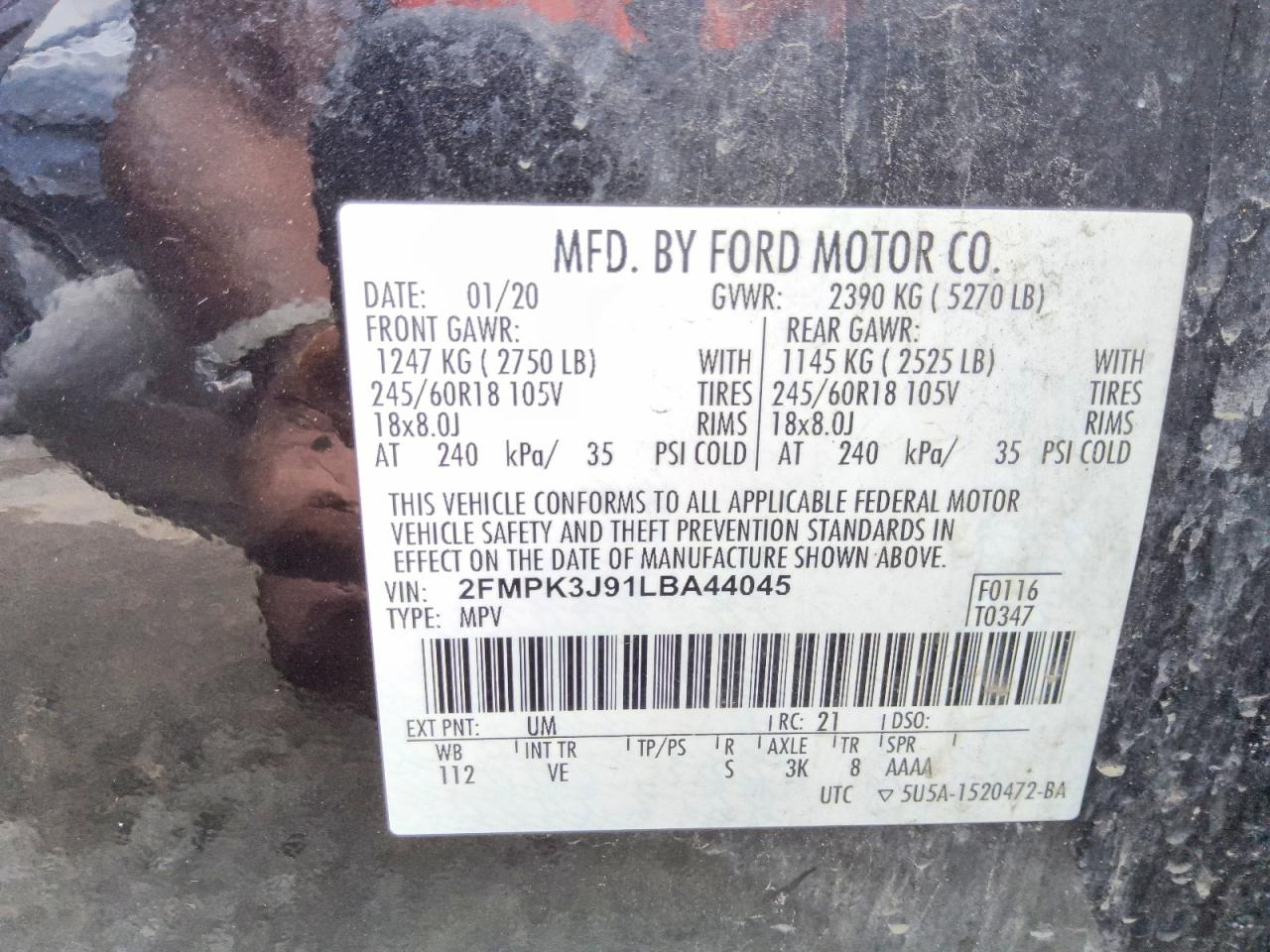 2020 FORD EDGE