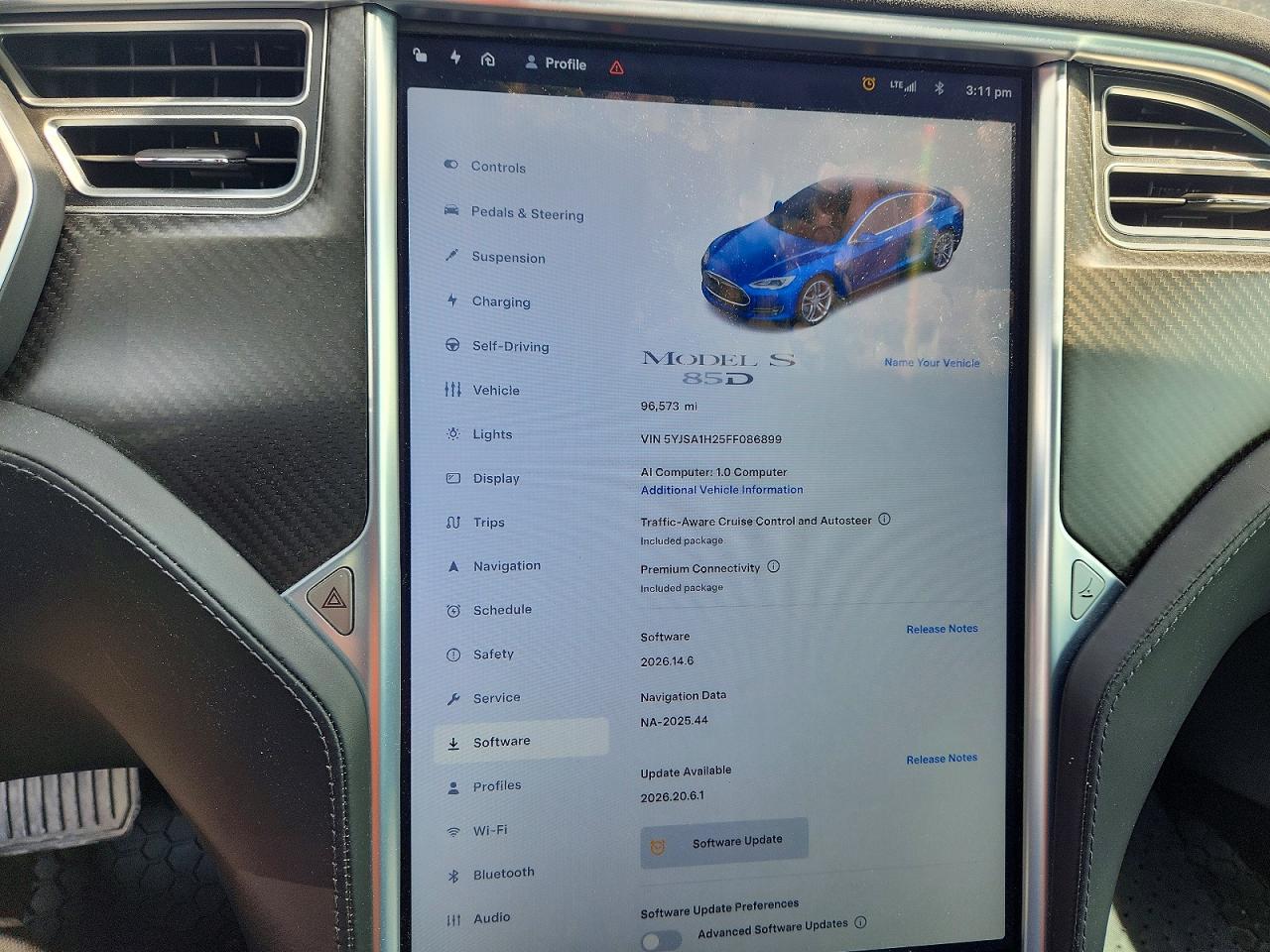 2015 TESLA MODEL S