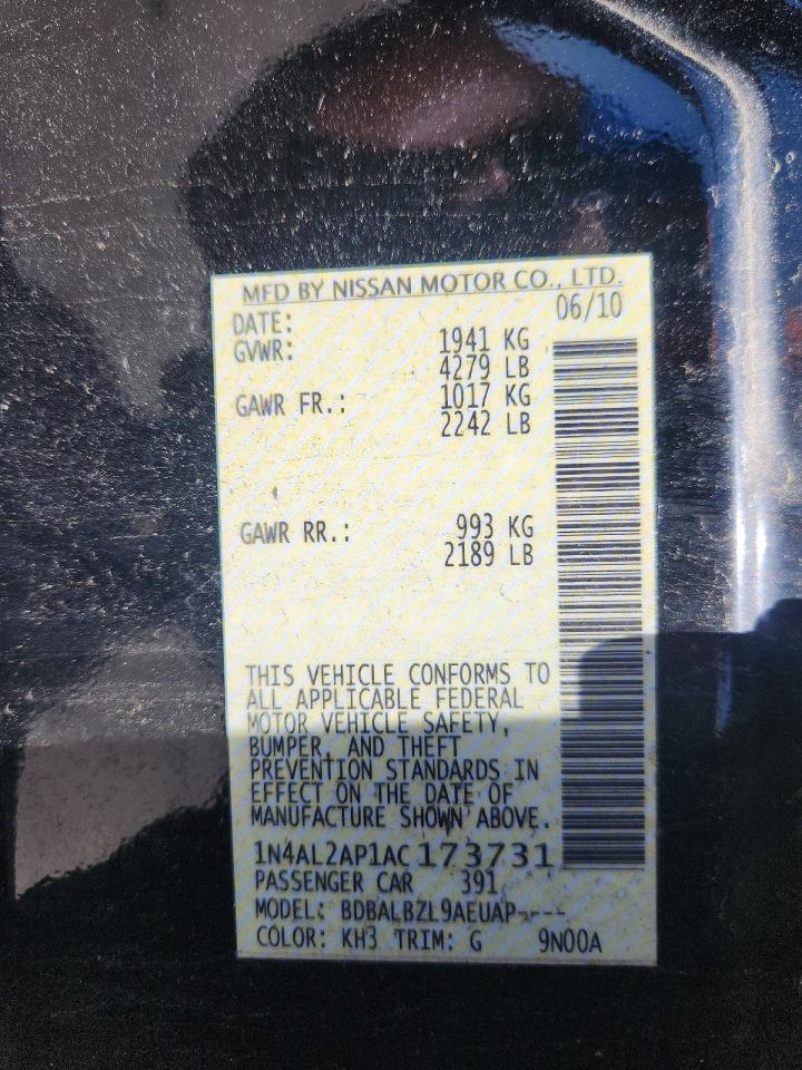 2010 NISSAN ALTIMA