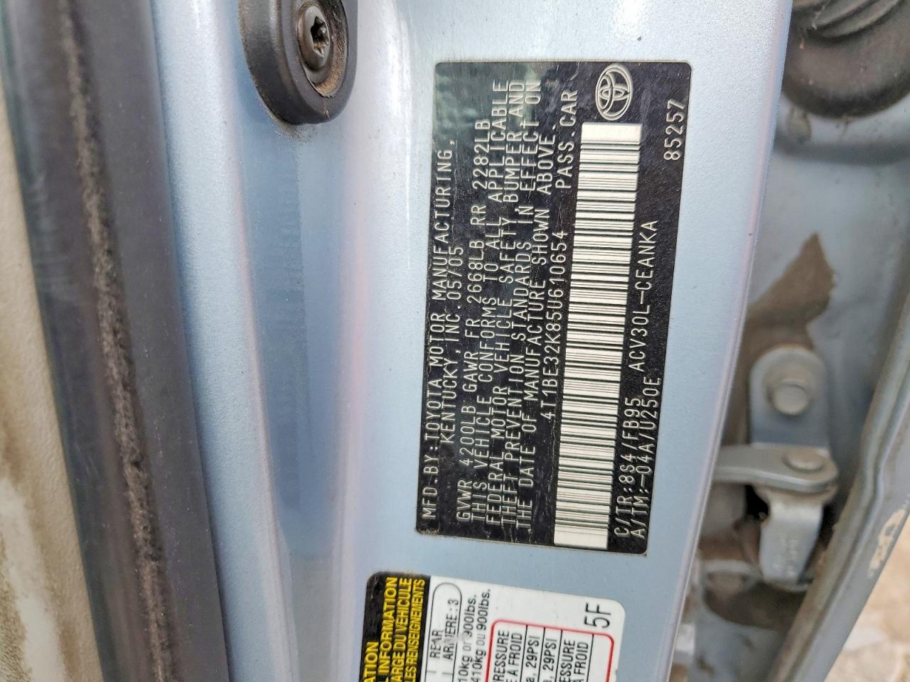 2005 TOYOTA CAMRY