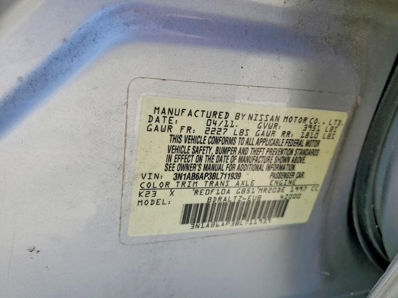 2011 NISSAN SENTRA