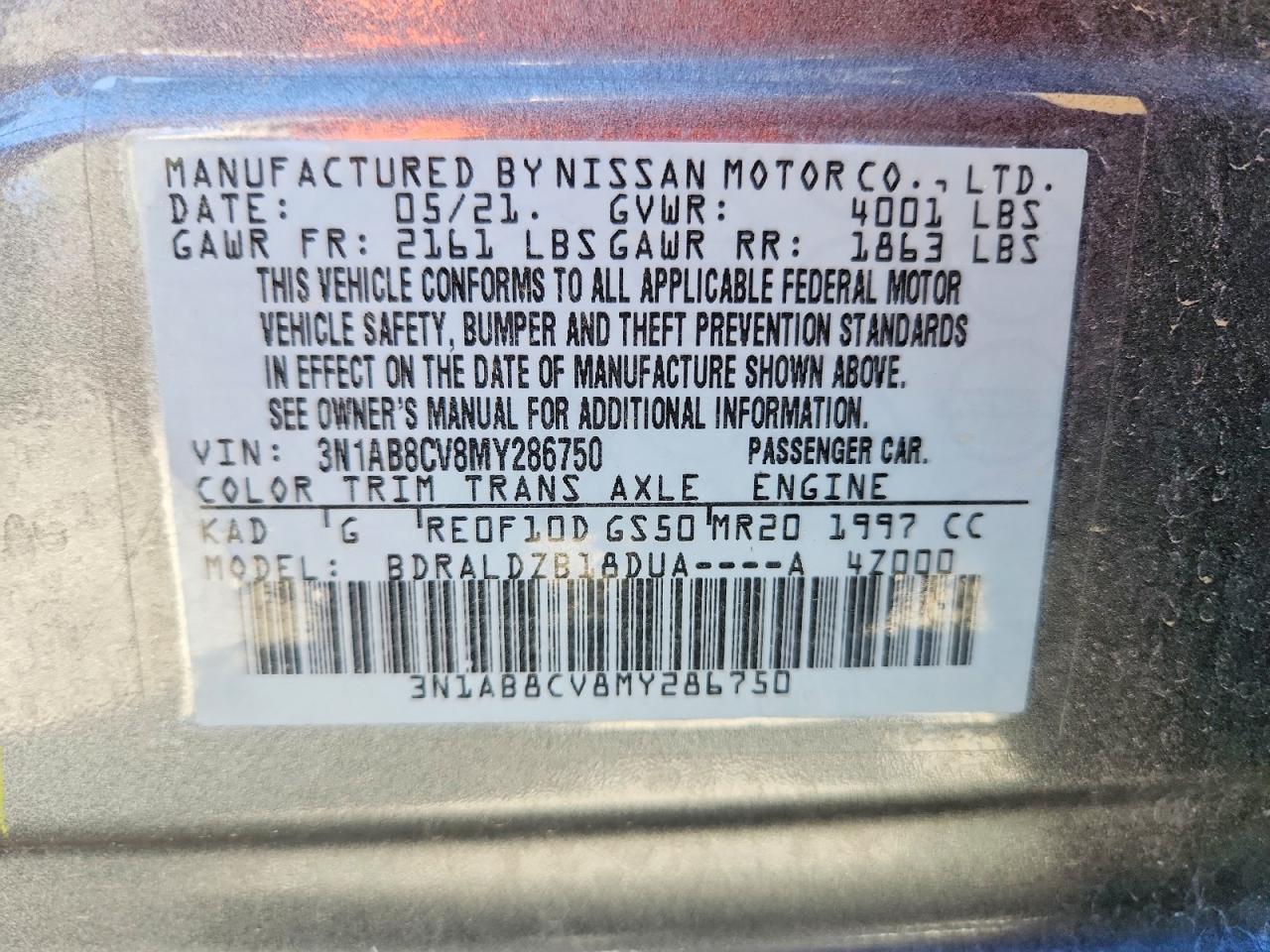 2021 NISSAN SENTRA