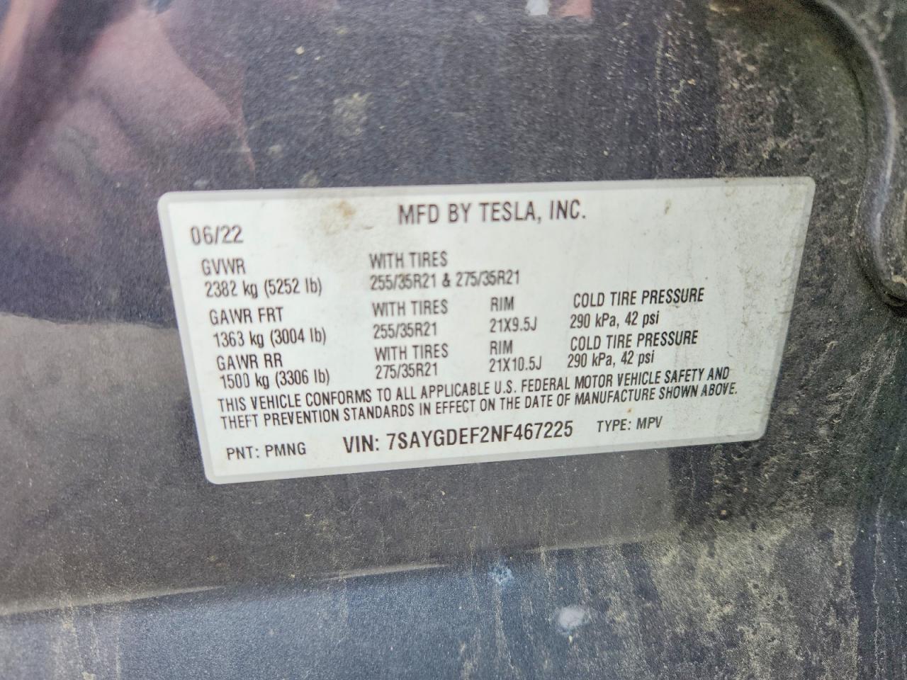 2022 TESLA MODEL Y