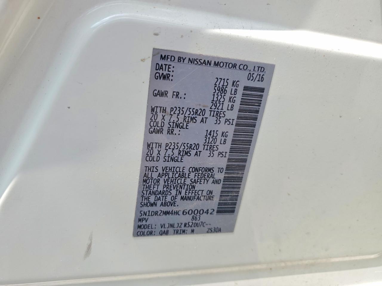 2017 NISSAN PATHFINDER
