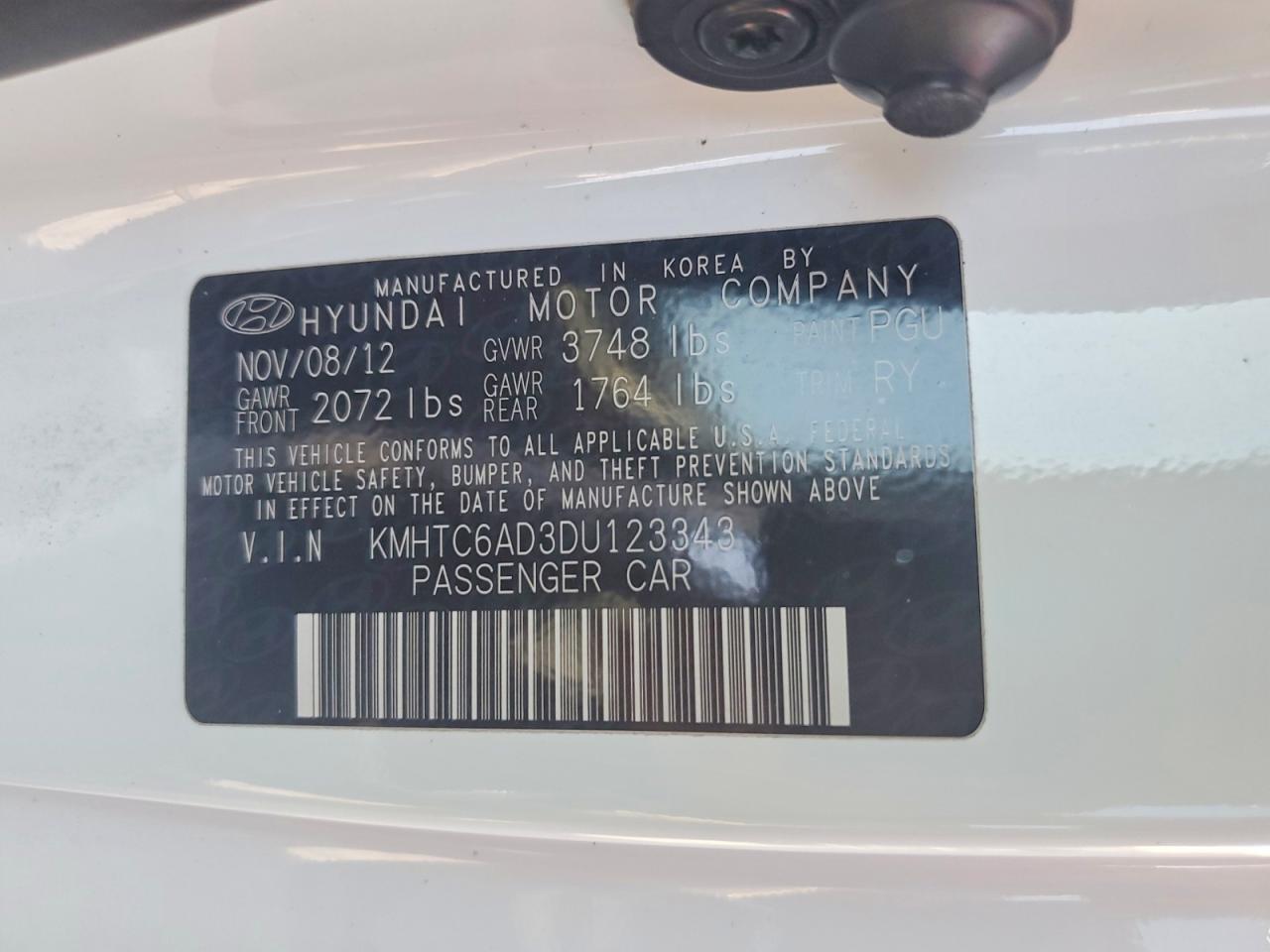 2013 HYUNDAI VELOSTER