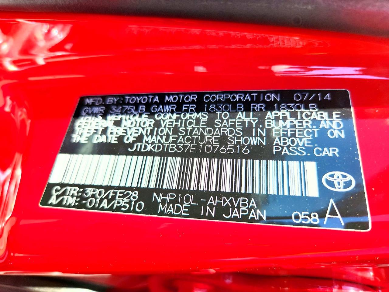 2014 TOYOTA PRIUS