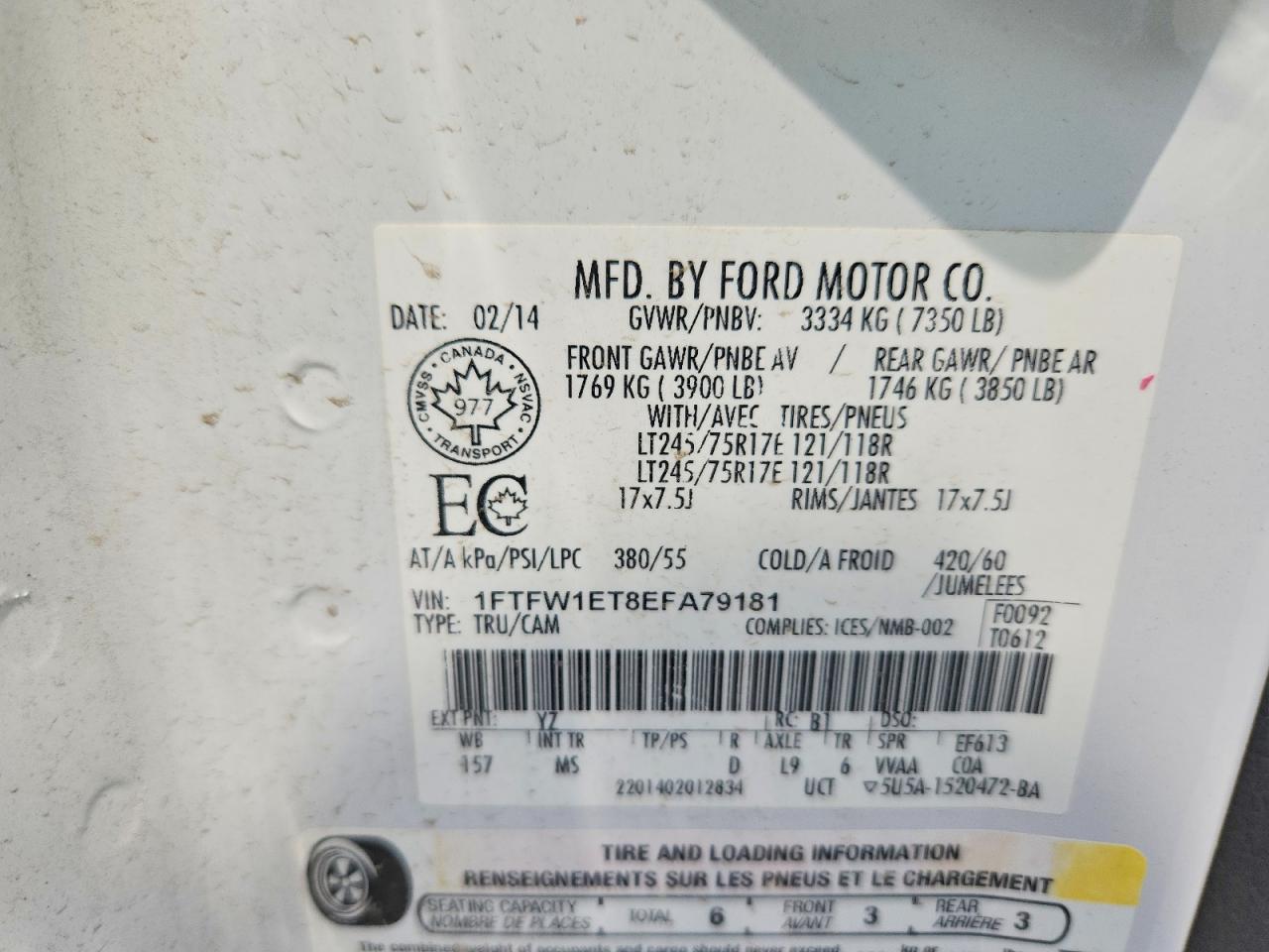 2014 FORD F150