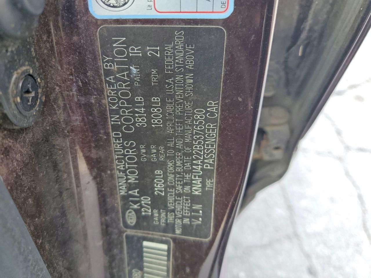 2011 KIA FORTE