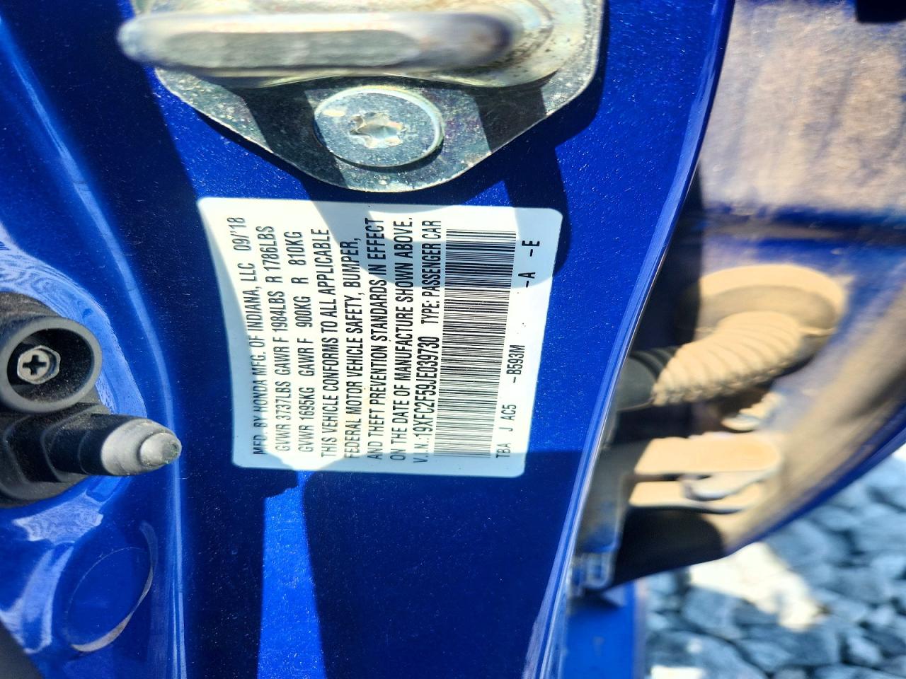 2018 HONDA CIVIC