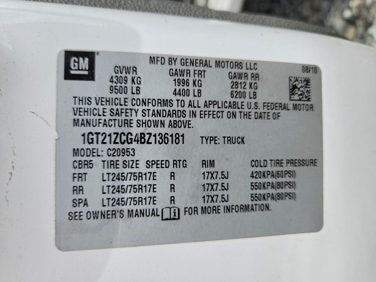 2011 GMC SIERRA