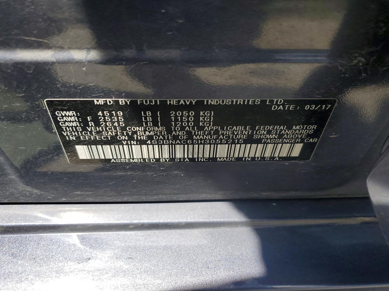 2017 SUBARU LEGACY