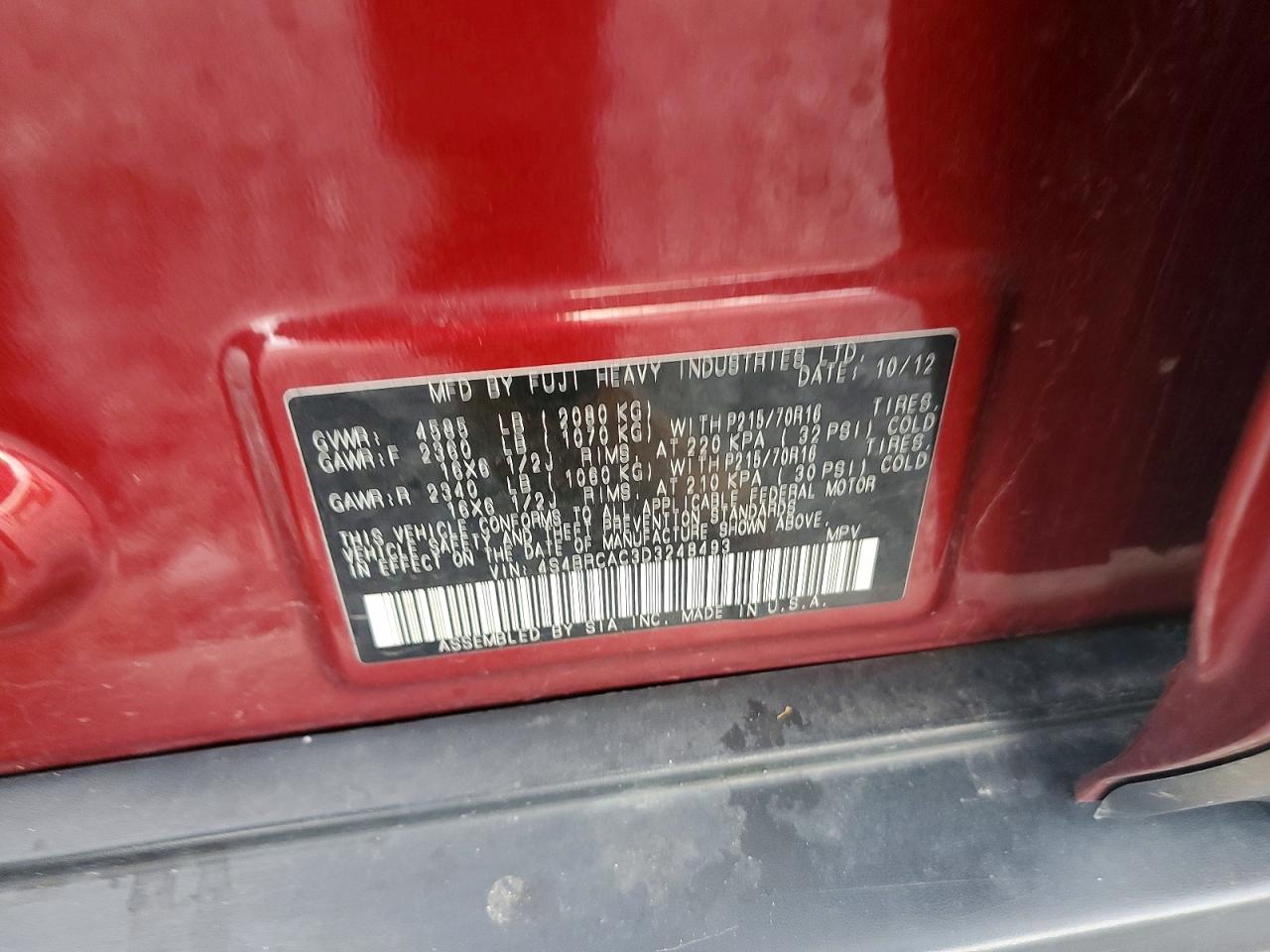 2013 SUBARU OUTBACK