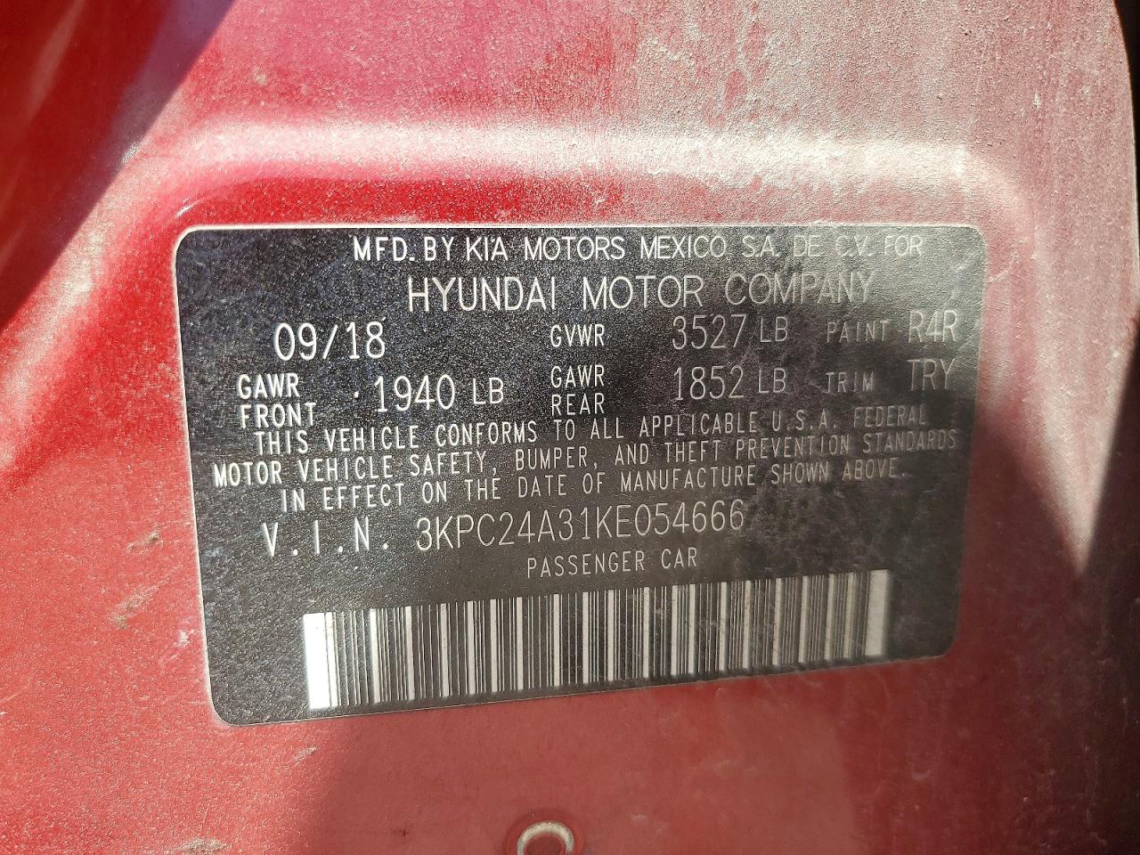 2019 HYUNDAI ACCENT
