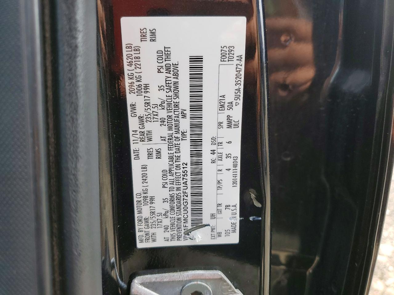 2015 FORD ESCAPE