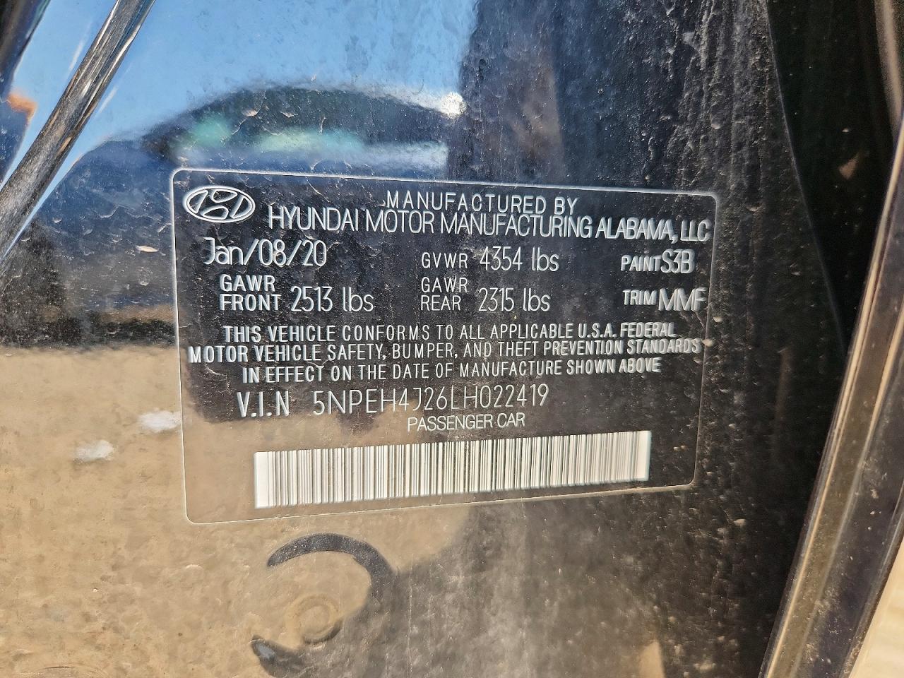 2020 HYUNDAI SONATA