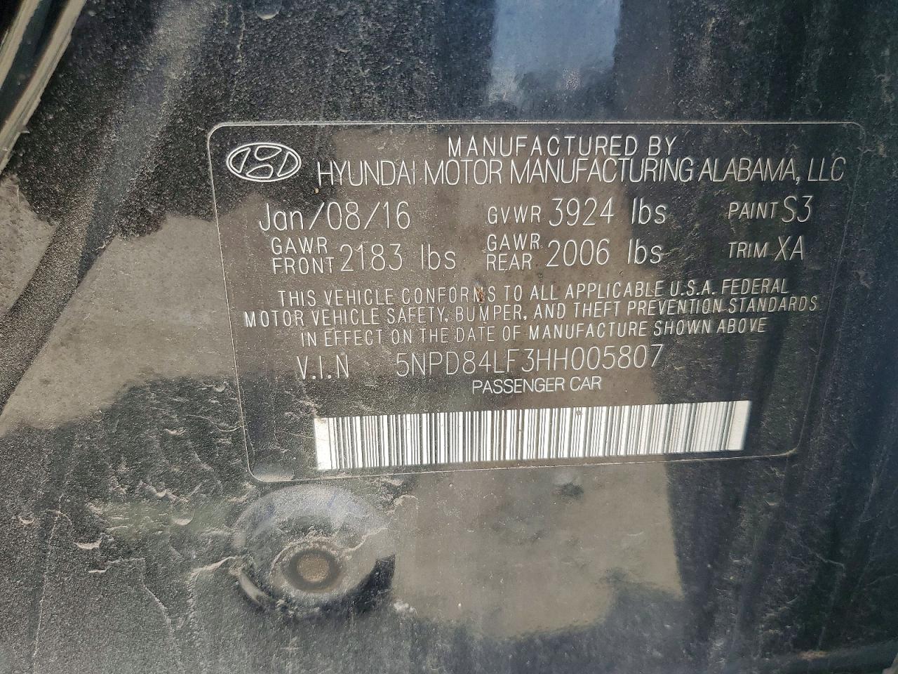 2017 HYUNDAI ELANTRA