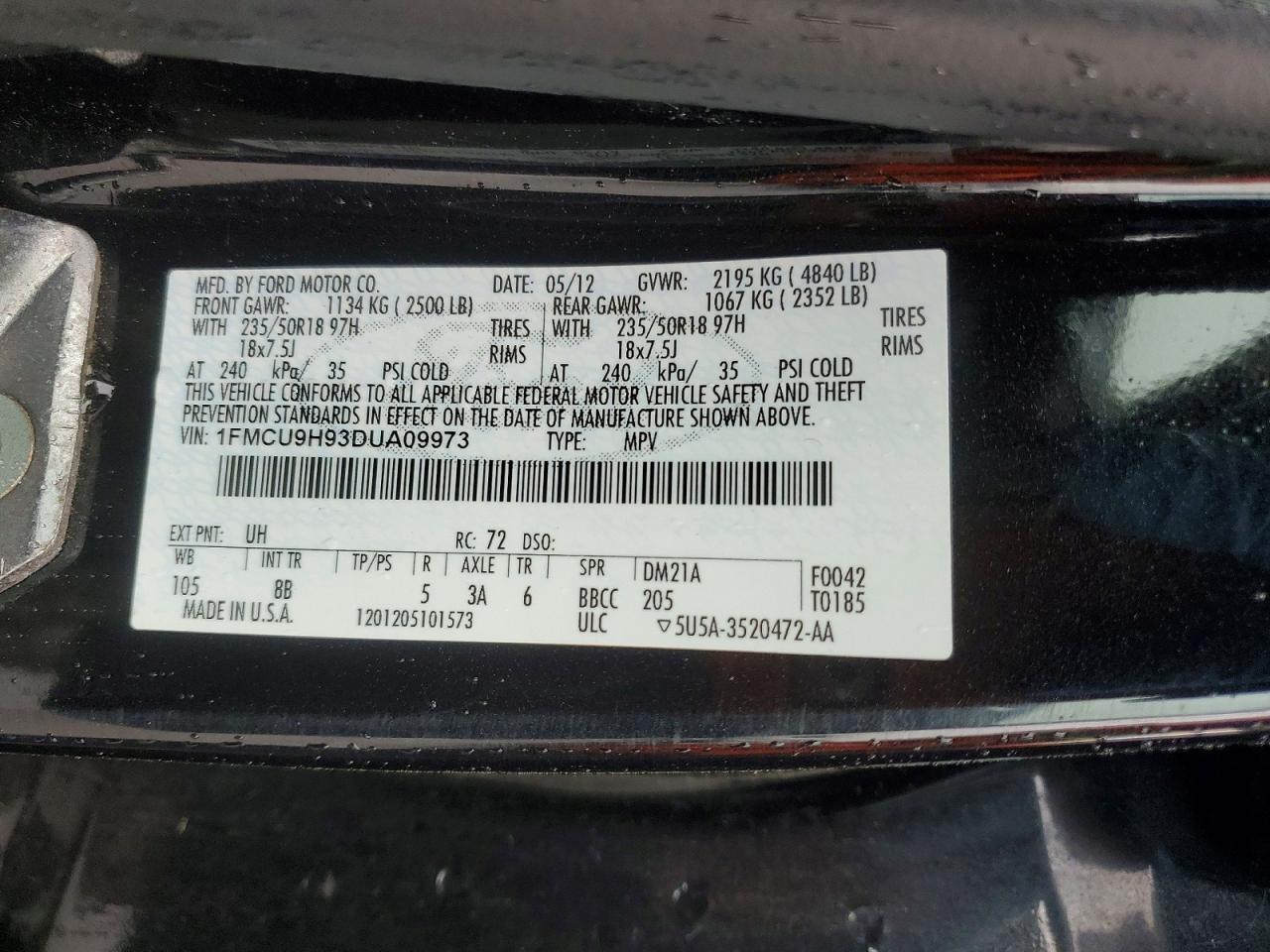 2013 FORD ESCAPE