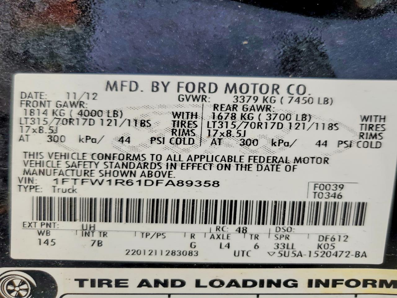 2013 FORD F150