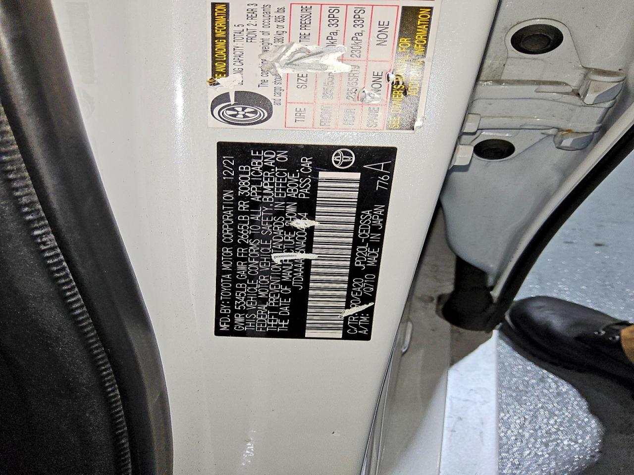 2022 TOYOTA MIRAI
