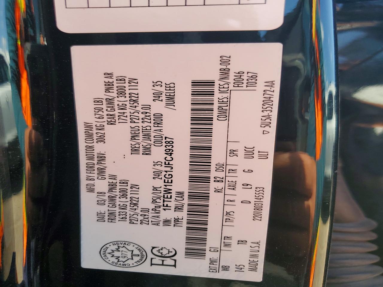 2018 FORD F150