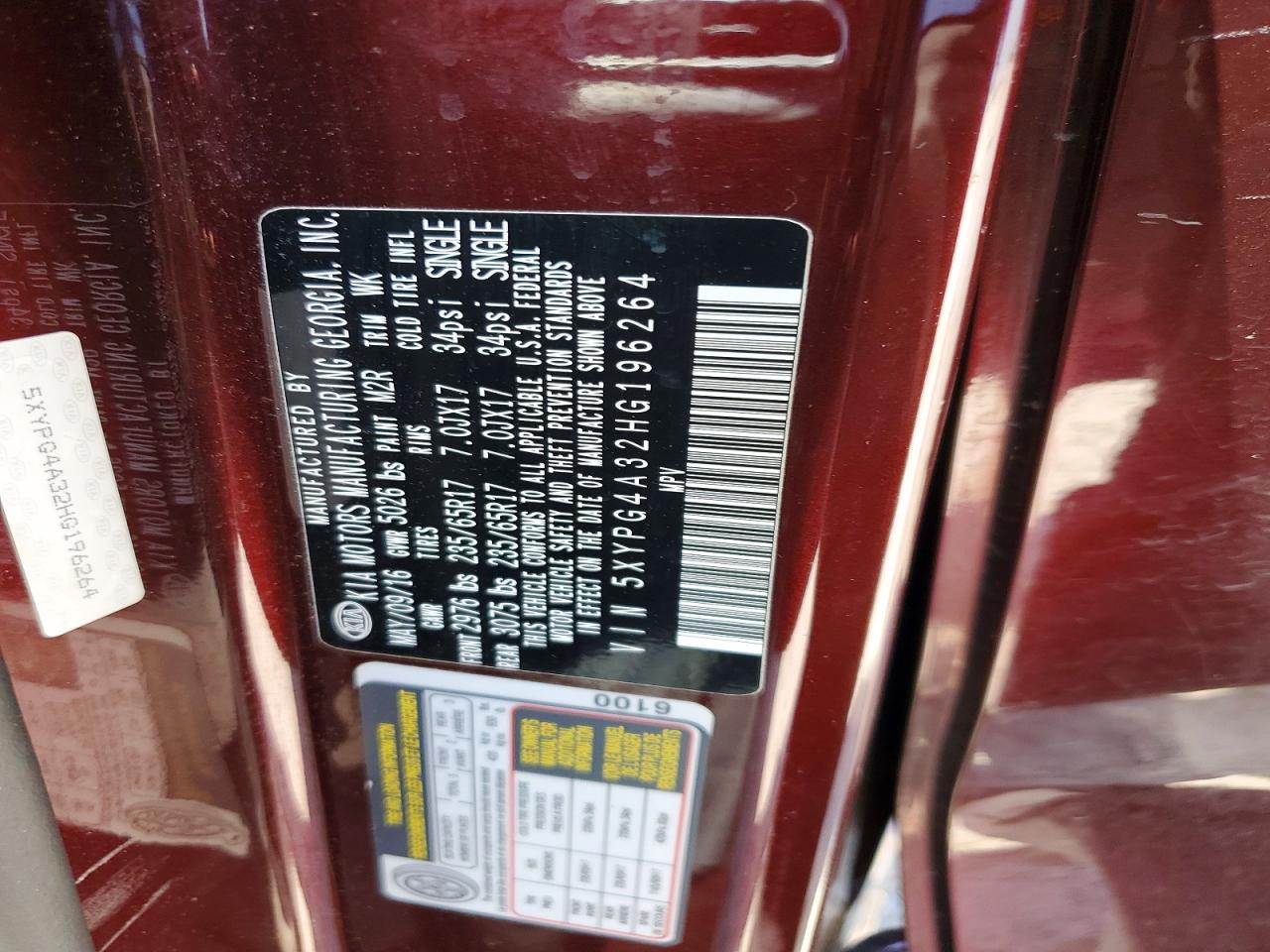 2017 KIA SORENTO
