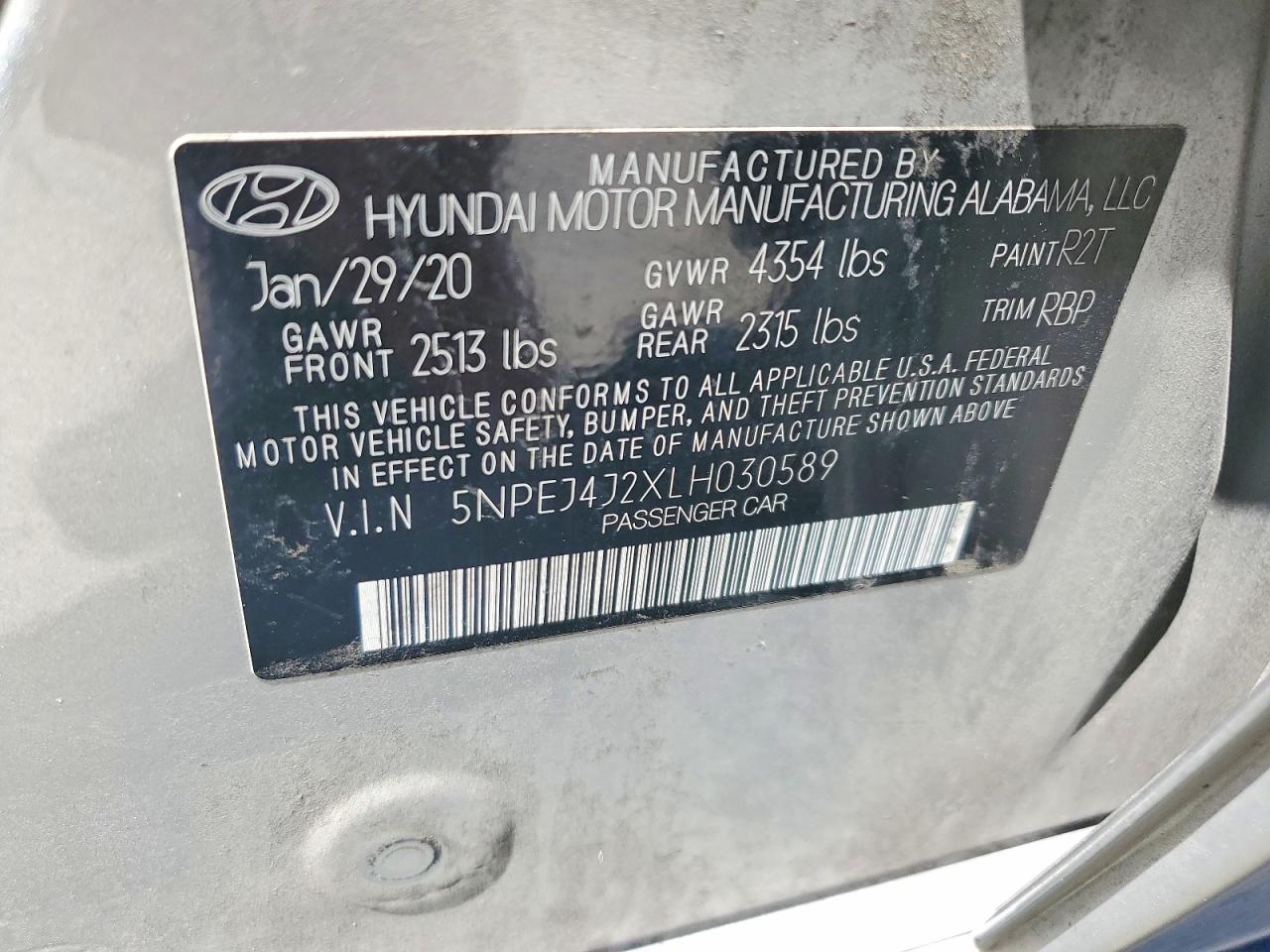 2020 HYUNDAI SONATA