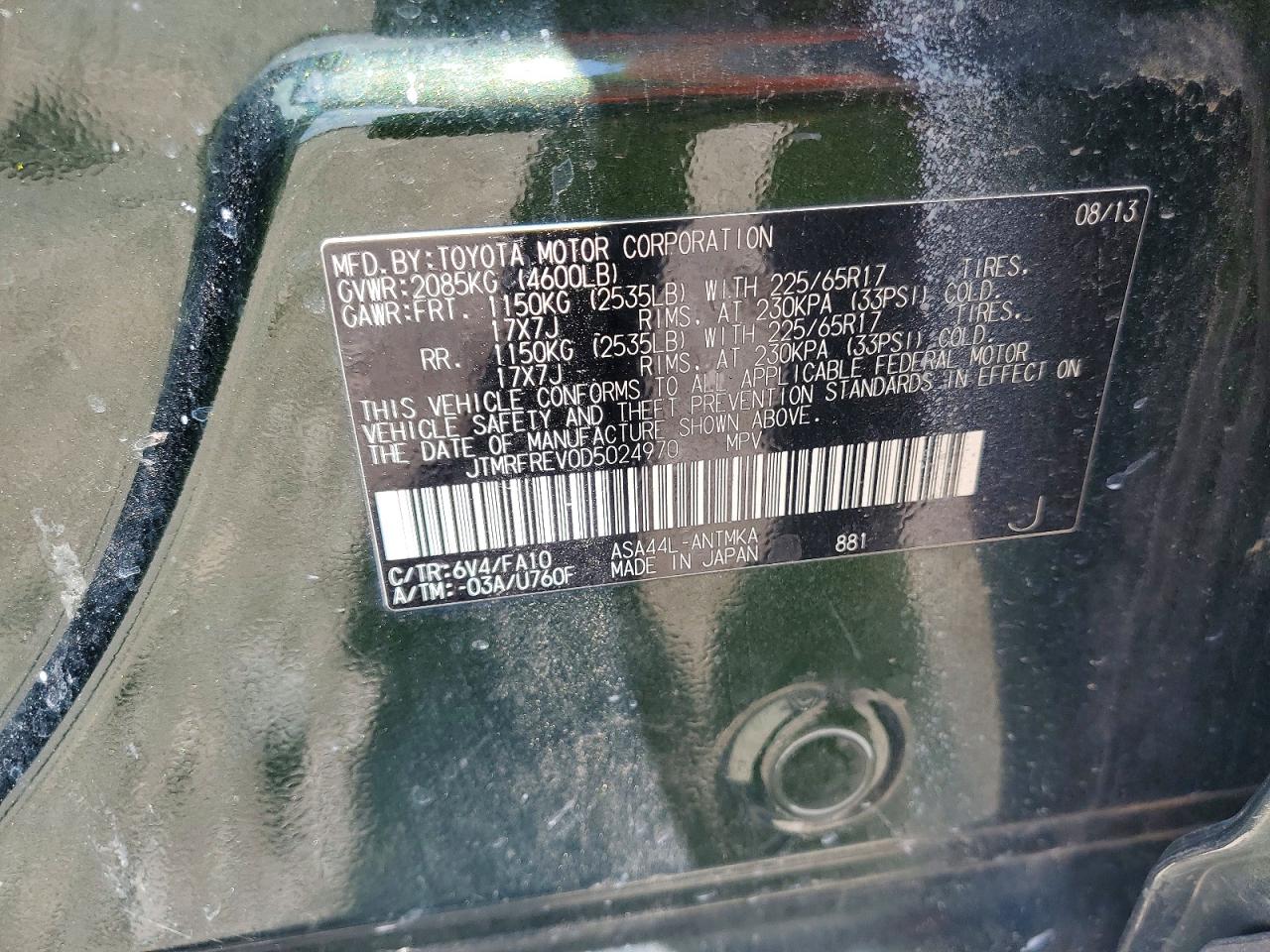 2013 TOYOTA RAV4