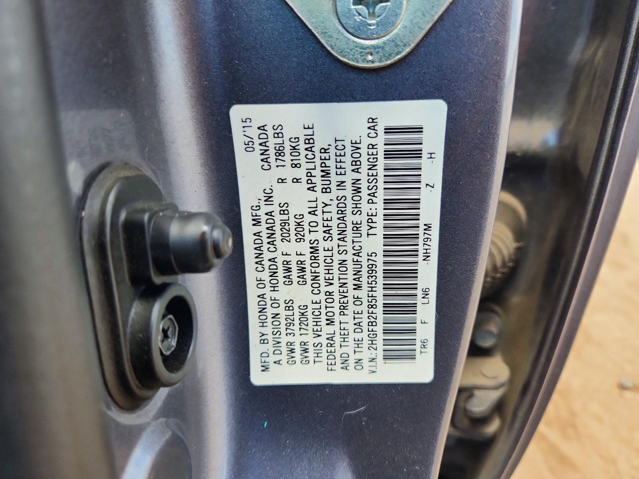 2015 HONDA CIVIC