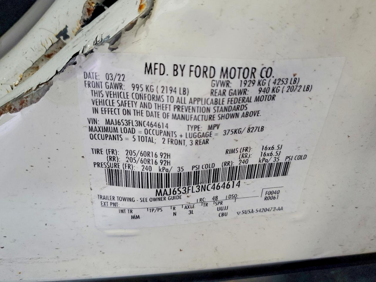 2022 FORD ECOSPORT