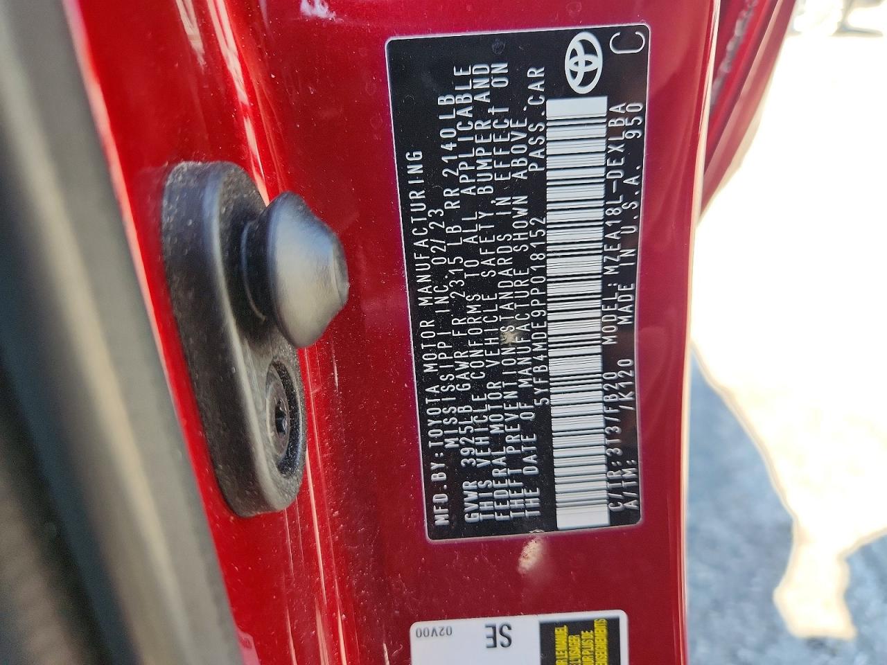 2023 TOYOTA COROLLA