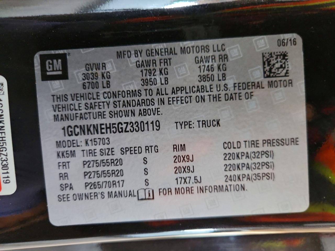 2016 CHEVROLET SILVERADO