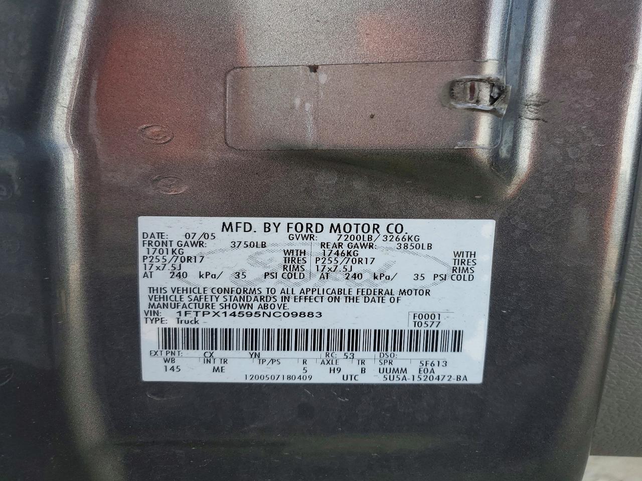 2005 FORD F150