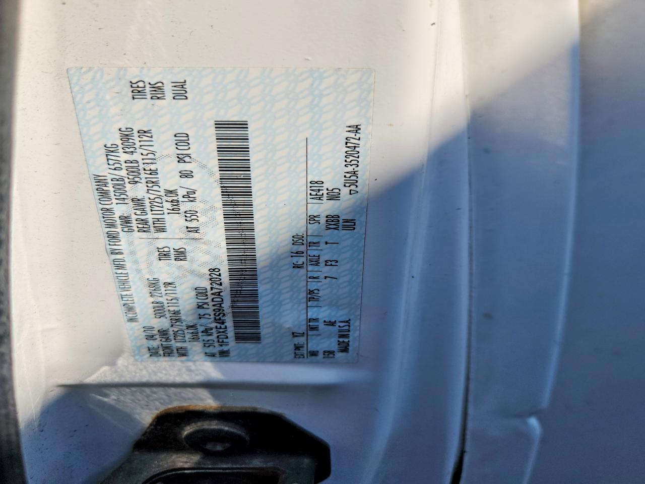 2010 FORD ECONOLINE