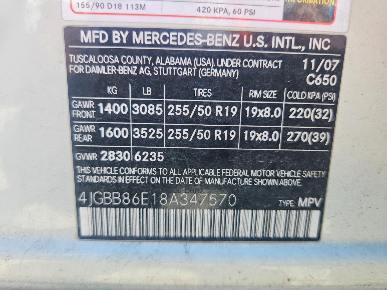 2008 MERCEDES-BENZ M-CLASS