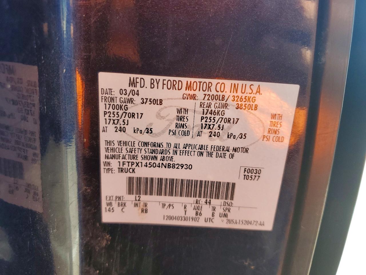 2004 FORD F150