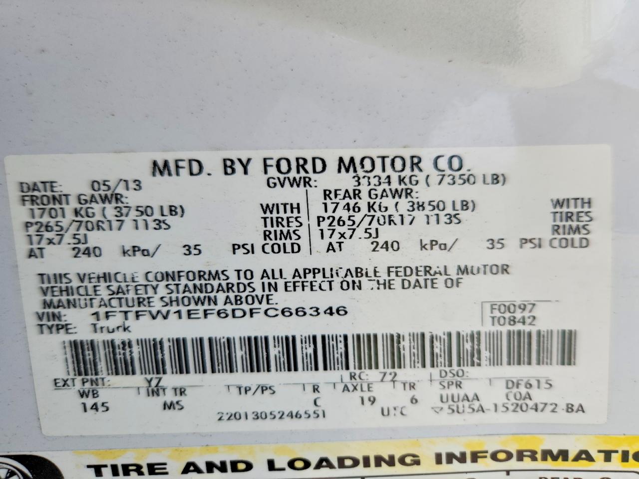 2013 FORD F150