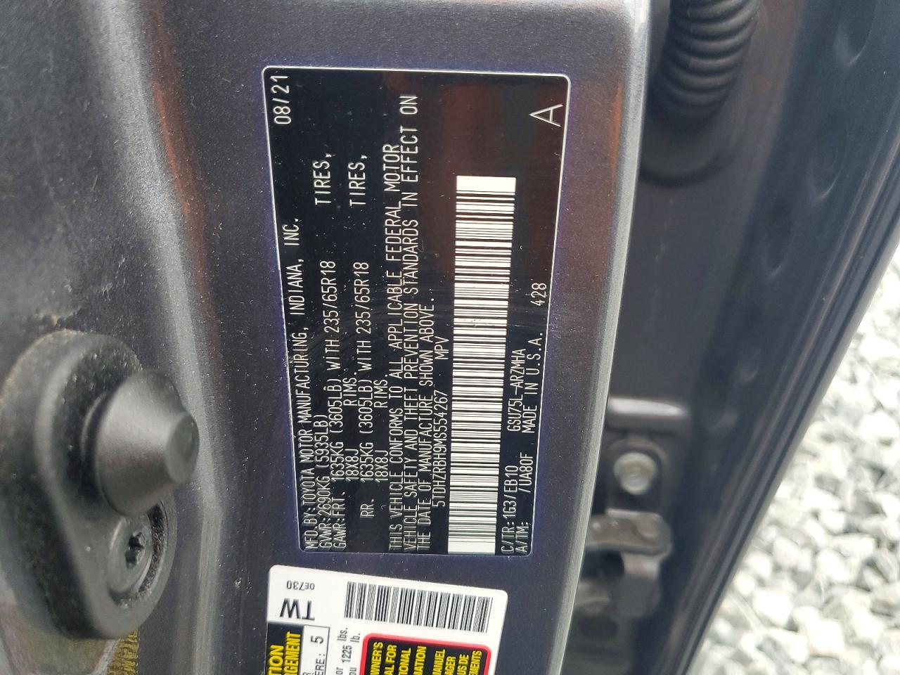 2021 TOYOTA HIGHLANDER