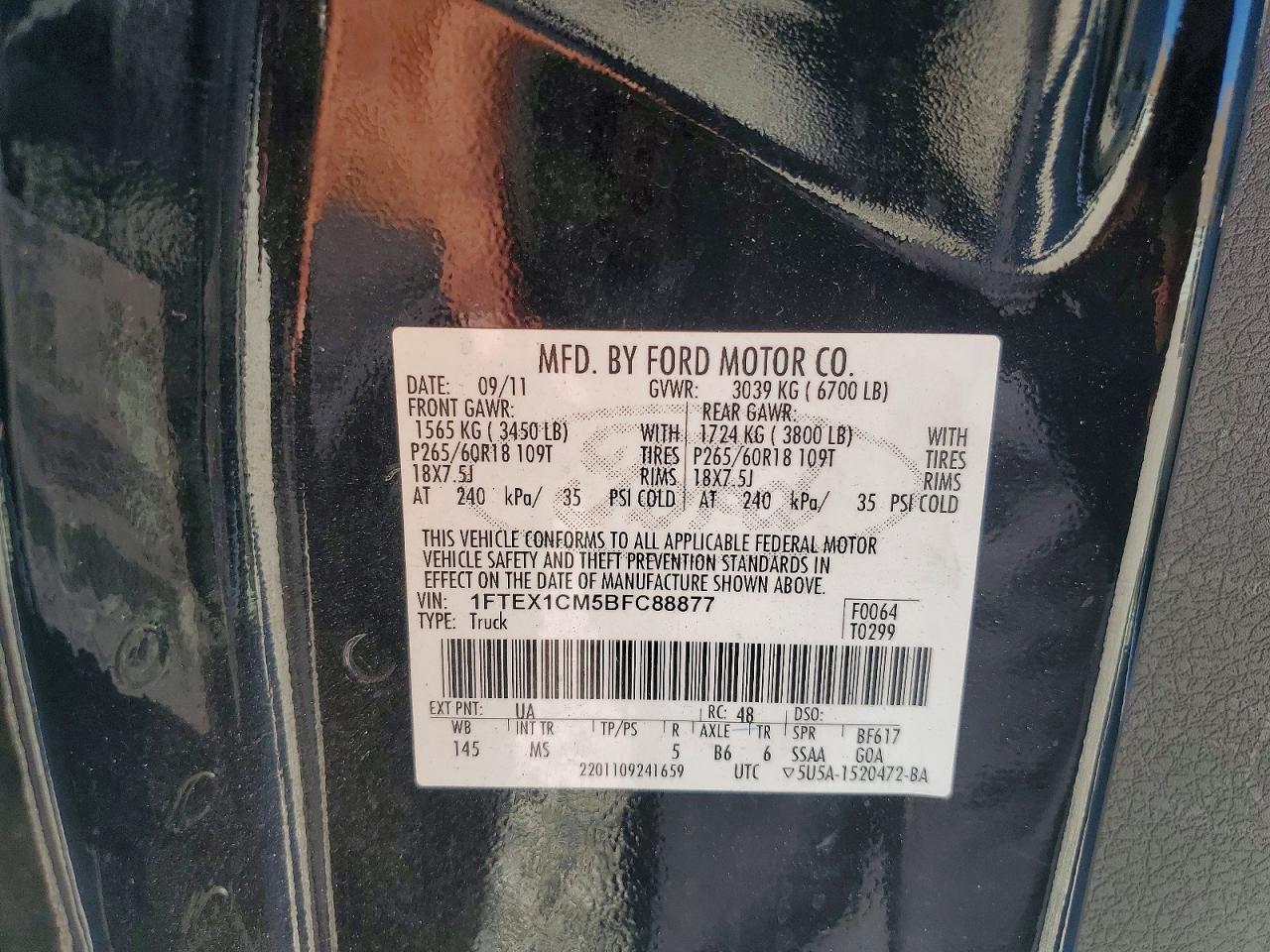 2011 FORD F150