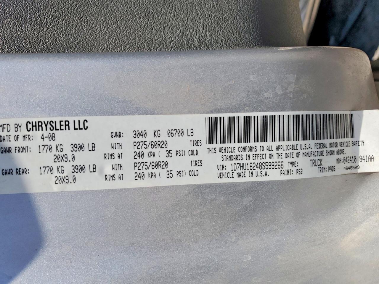 2008 DODGE RAM 1500