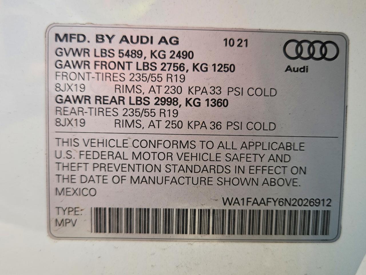 2022 AUDI Q5