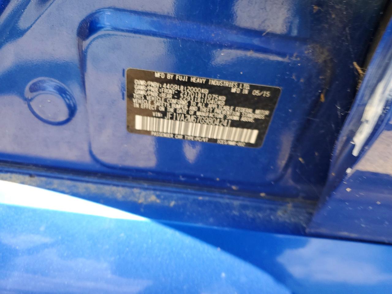 2016 SUBARU WRX