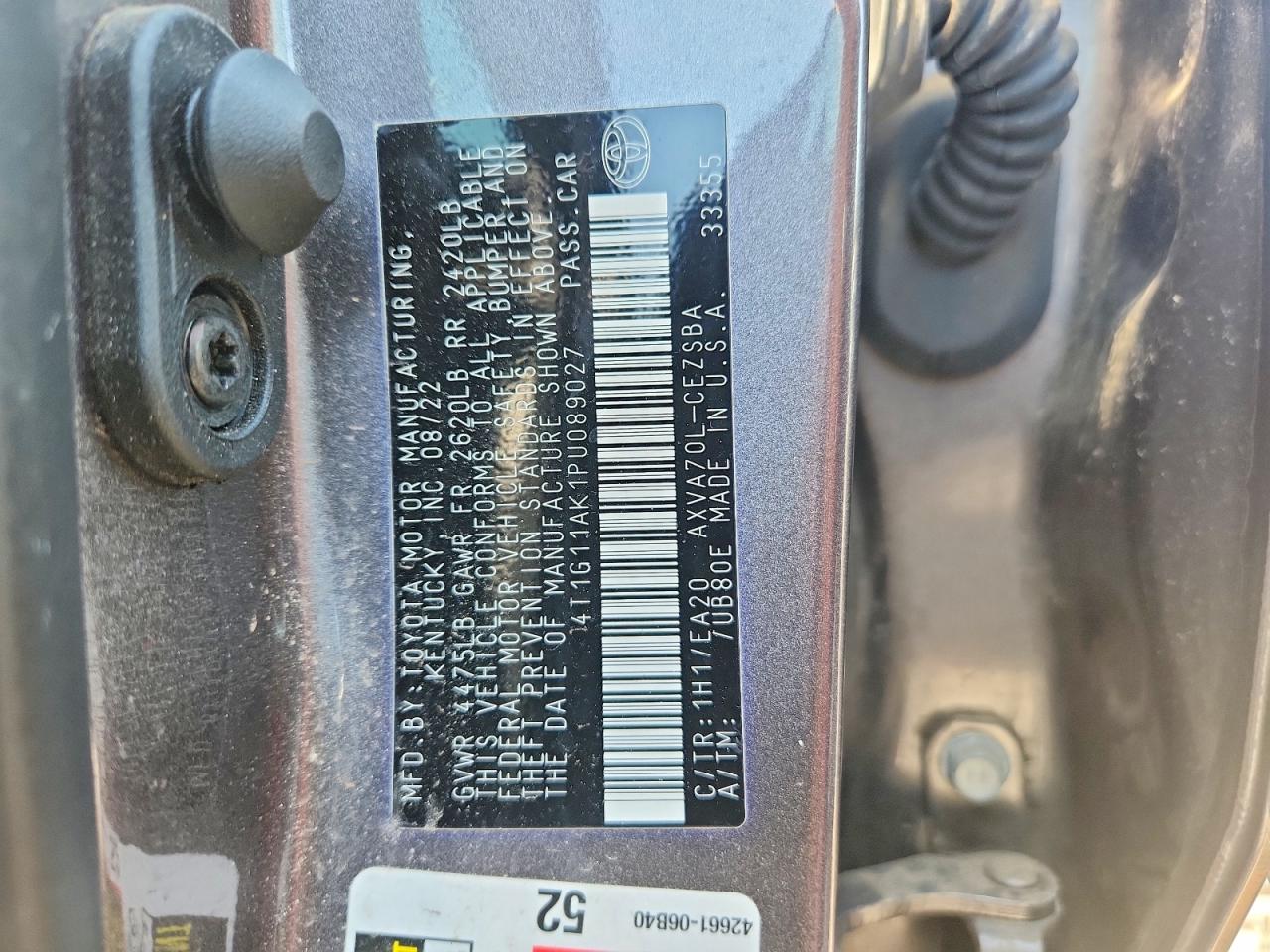 2023 TOYOTA CAMRY