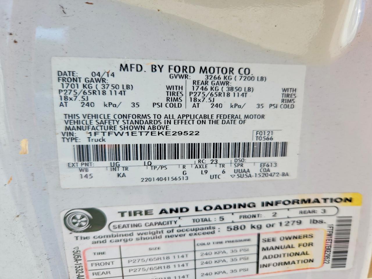 2014 FORD F150