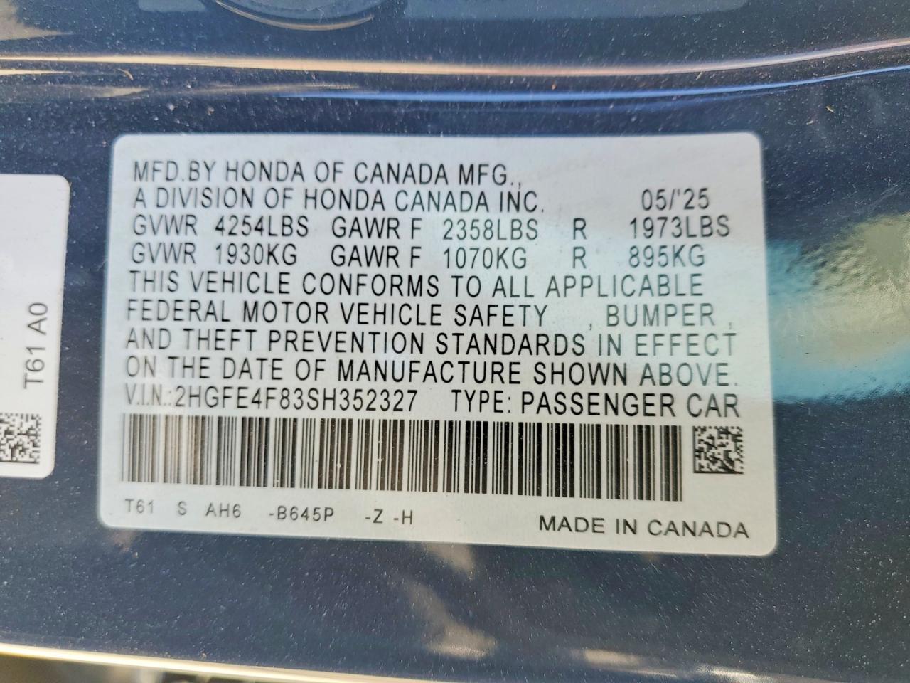2025 HONDA CIVIC