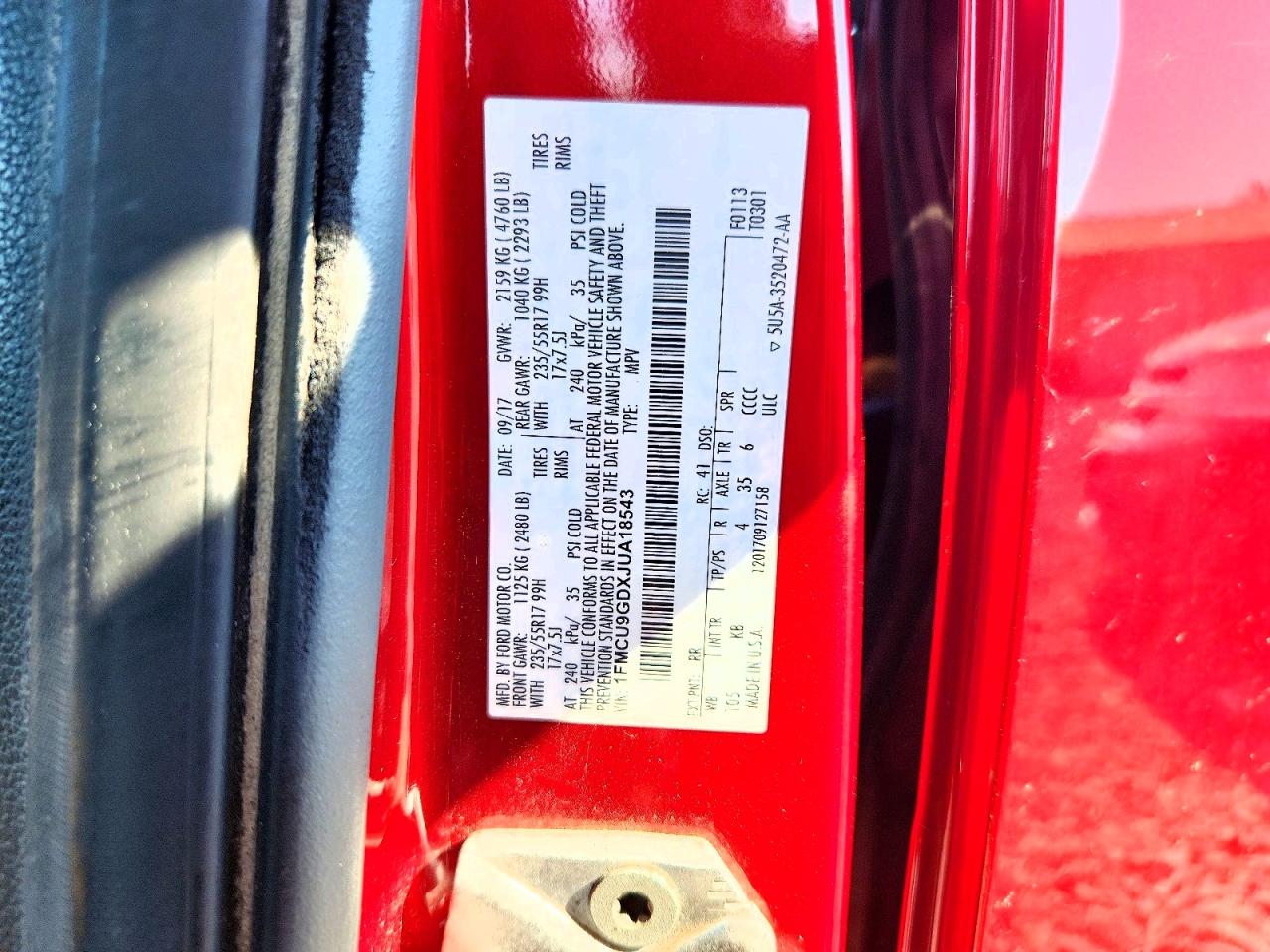 2018 FORD ESCAPE