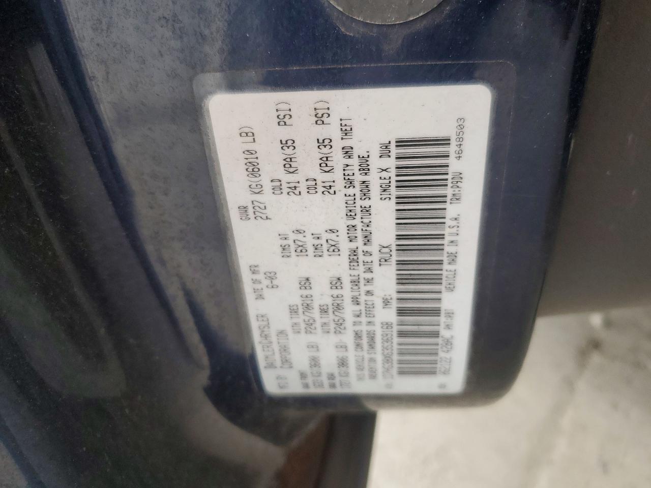 2003 DODGE DAKOTA